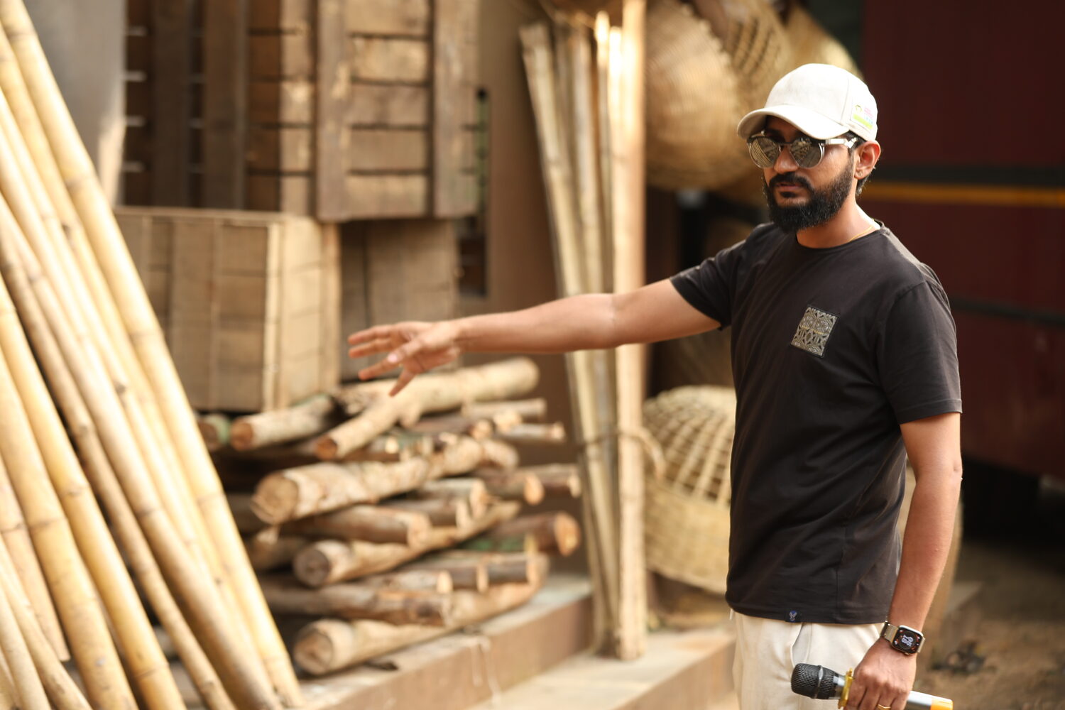 Viraat blocking a shot on set