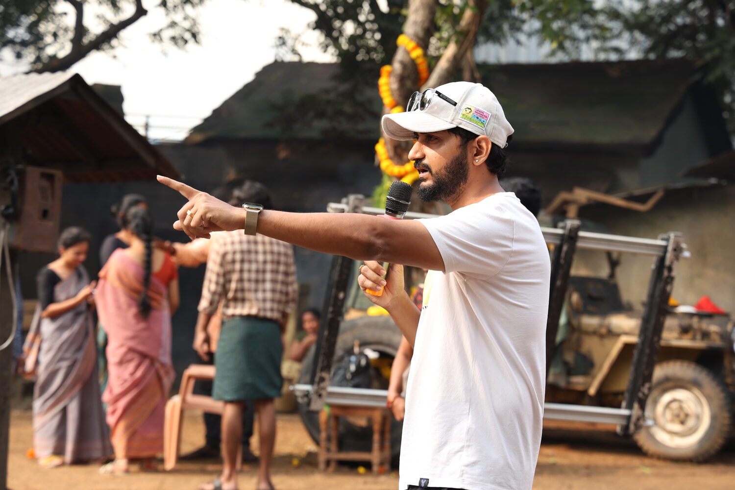 Viraat directing on set